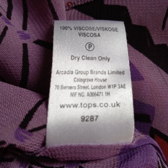 ZANDRA RHODES AT TOPSHOP CAFTAN TOP 6 M - Picture 6 of 12